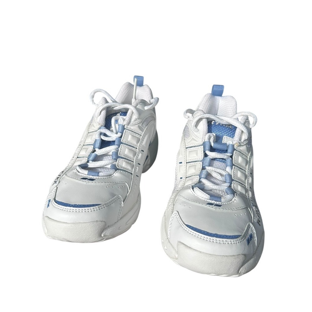 Ryka Light Sneakers Womens 8M White Blue 0406Y16712‎ Good Chunky Walking Shoes